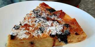 Γαλατόπιτα με σταγόνες μαύρης σοκολάτας