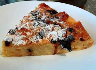 Γαλατόπιτα με σταγόνες μαύρης σοκολάτας