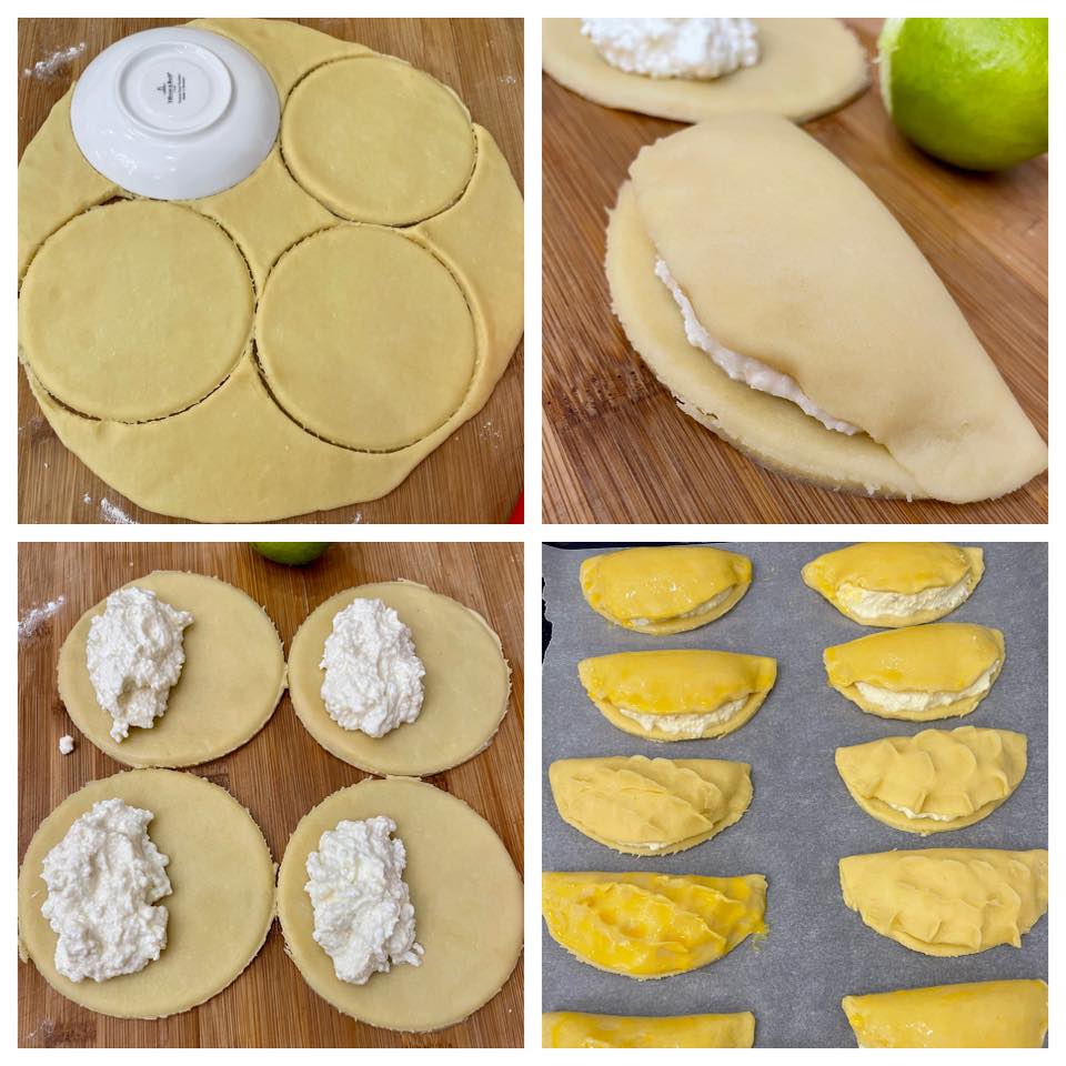 Τυροπιτάκια με γλυκια γέμιση τυριού