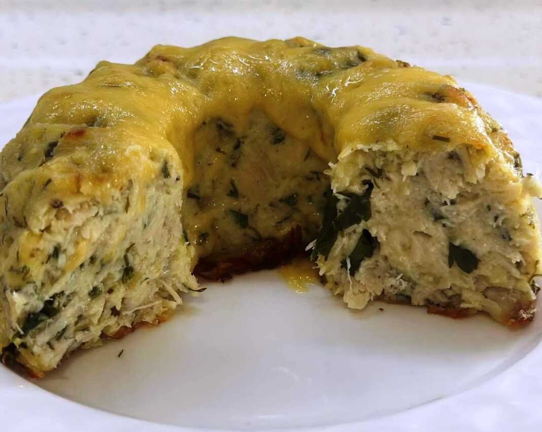 Κοτόπουλο σε φόρμα του Κεικ με τυρί