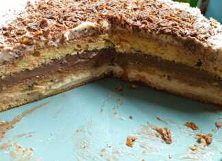 Τούρτα με παντεσπανι και κρέμα Chantilly