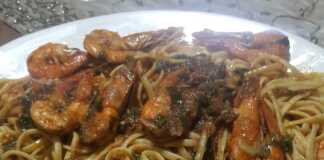 Γαριδομακαροναδα με Λιγκουινι!!