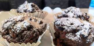 Muffins από χαρουπάλευρο χωρίς γλουτένη