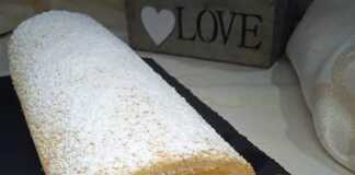 Ρολό με κρέμα και φράουλες