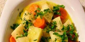 Βραστές Πατάτες με λαχανικά