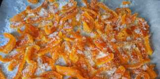 Zαχαρωμένες φλούδες πορτοκάλι