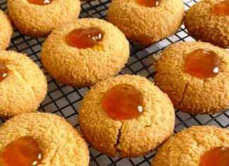 Μπισκότα Καρύδας με μαρμελάδα