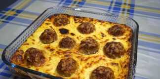 Κεφτέδες στο φούρνο με πουρέ πατάτας