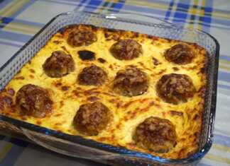 Κεφτέδες στο φούρνο με πουρέ πατάτας