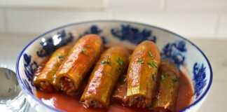 Κολοκυθάκια Γεμιστά κοκκινιστά