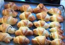 Κρουασανακια γεμιστά με Nutella 