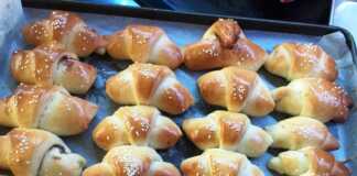 Κρουασανακια γεμιστά με Nutella 