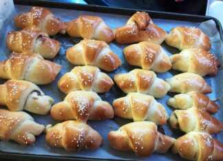 Κρουασανακια γεμιστά με Nutella 