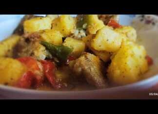 Σπάλα Χοιρινή στο φούρνο με πατάτες και πιπεριές