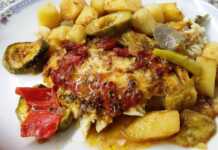 Πέρκα με λαχανικά στο φούρνο