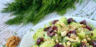 Σαλάτα με αγγούρι και σέλινο