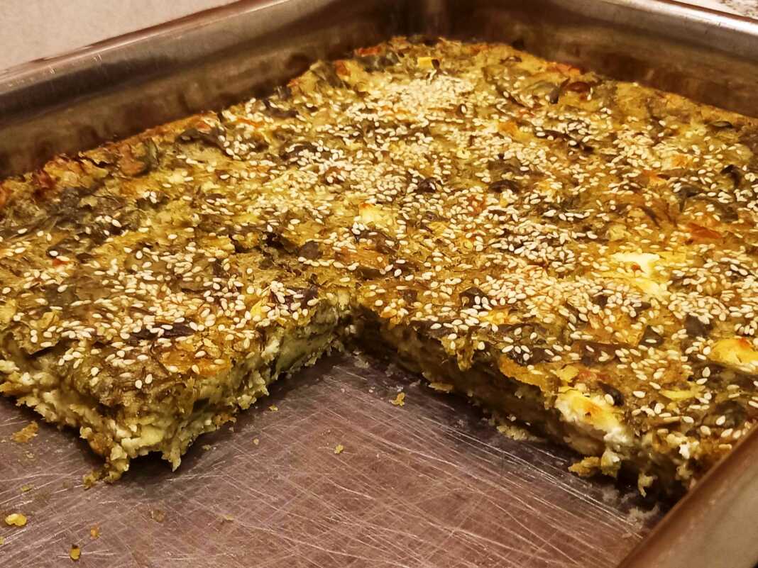 σπανακοτυρόπιτα χωρίς φύλλο