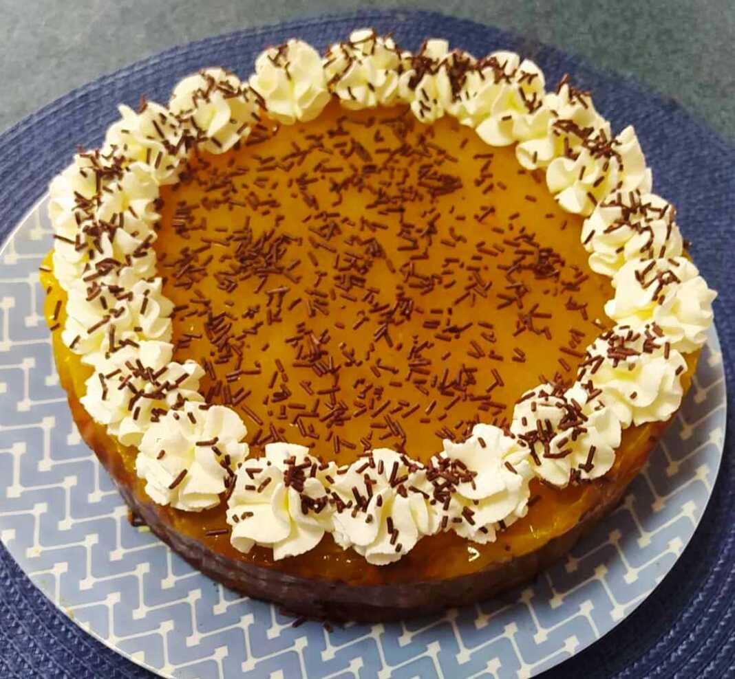 Τούρτα Πορτοκάλι με κρέμα σοκολάτας και ζελε πορτοκαλιού