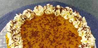 Τούρτα Πορτοκάλι με κρέμα σοκολάτας και ζελε πορτοκαλιού