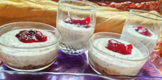 Cheesecake με γιαούρτι σε φλιτζάνια