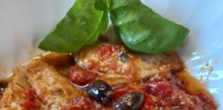 Φιλέτο ψάρι με κάπαρη, ελιές και ντοματίνια