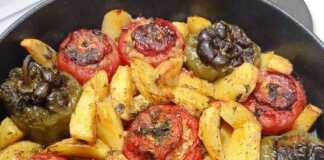 Ντομάτες και πιπεριές γεμιστές