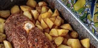 Ρολό κιμα ψητό με τυριά και πατάτες