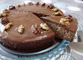 Κέικ με καρύδι και σοκολάτα