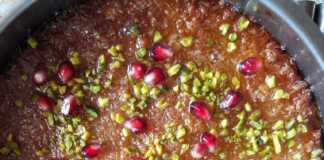 Κανταΐφ και μοτσαρέλα - κουνεφέ. 