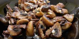 Μανιτάρια με σκόρδο μέλι και μπαλσάμικο