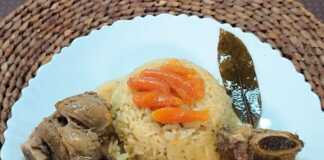 Λεμονάτο Μοσχαράκι με μανιτάρια και ρύζι