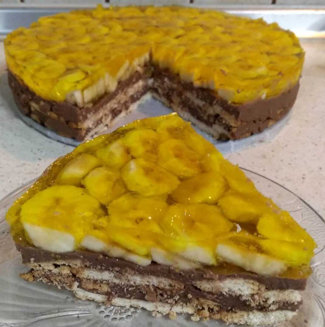 Μπισκοτογλυκό με μπανάνα σοκολάτα!!!