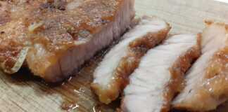 Χοιρινός λαιμός στο τηγάνι με καραμελωμένα κρεμμύδια!