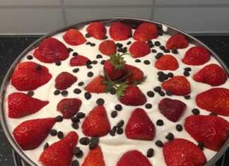 Ελαφρύ γλυκάκι με φράουλες και κρέμα! 