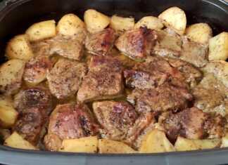 Χοιρινό στην γάστρα με πατατούλες