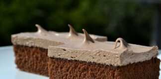 Κέικ με κρέμα καφέ και σοκολάτας