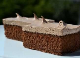 Κέικ με κρέμα καφέ και σοκολάτας