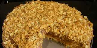 Κέικ με σφολιάτα και κρέμα