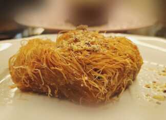 Κανταΐφι τυλιχτό με φιστίκι Αιγίνης