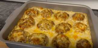 Κεφτέδες φούρνου με μπεσαμέλ και τυρί