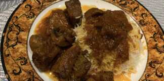 Μοσχαράκι με μανιτάρια και ρύζι Μοσχαράκι με μανιτάρια και ρύζι