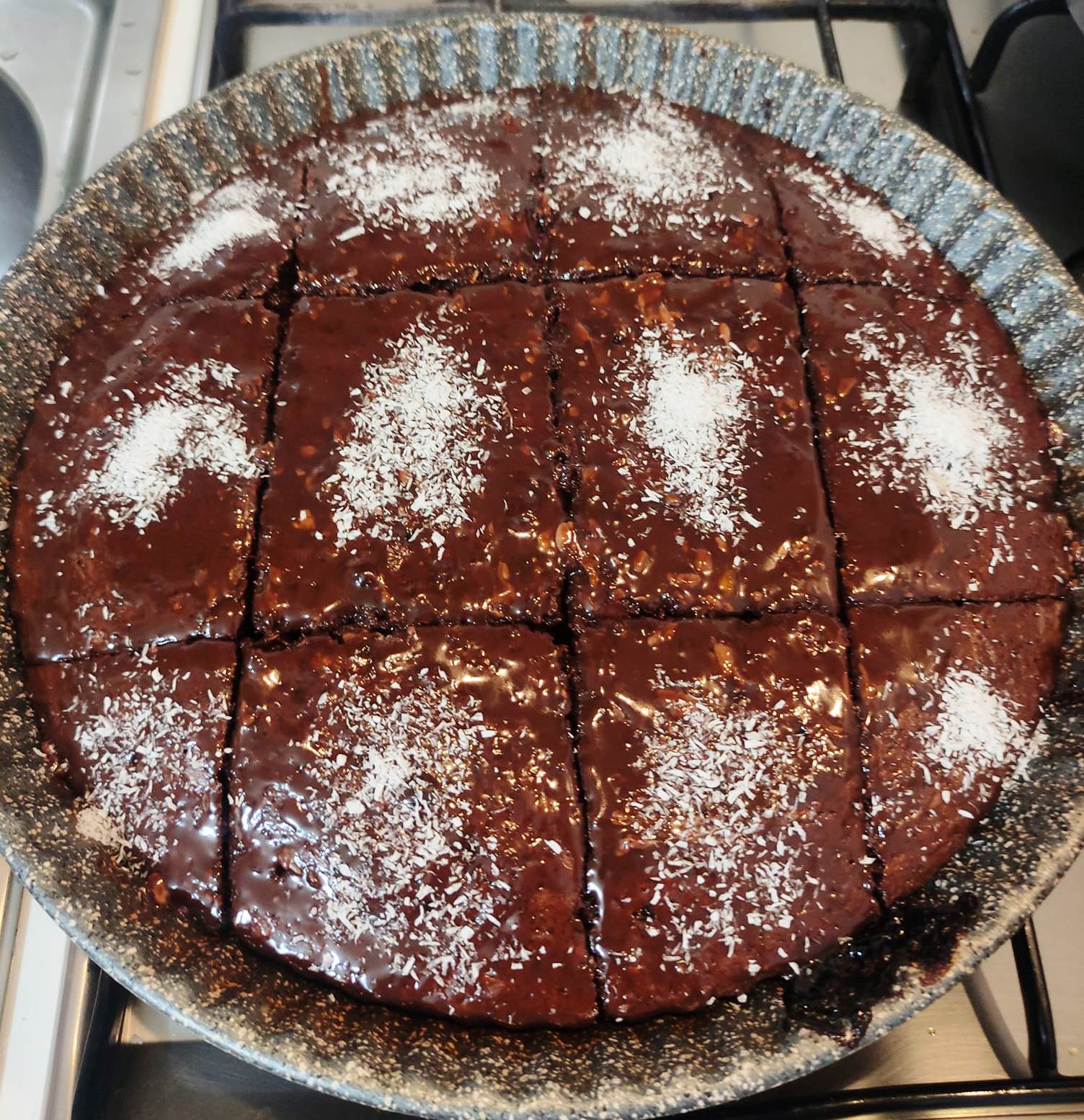 Κέικ καρύδας και σοκολάτας