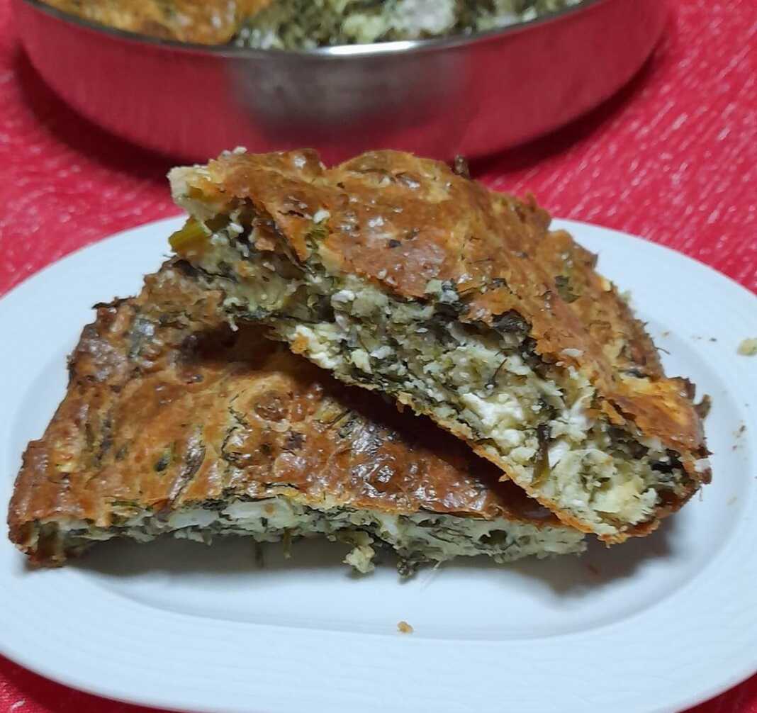 spanakopita Σπανακοτυρόπιτα χωρίς φύλλο