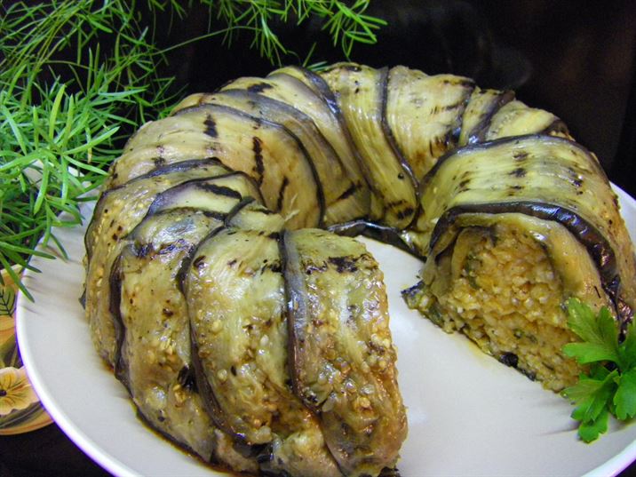 terina Μελιτζάνα με γέμιση ρυζιού