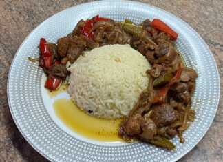 Χοιρινό μπεκρή μεζέ με ρύζι!!