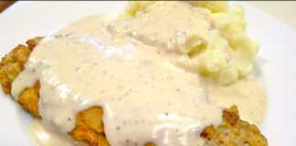 Πανέ Μπριζόλα με Λευκή Σάλτσα