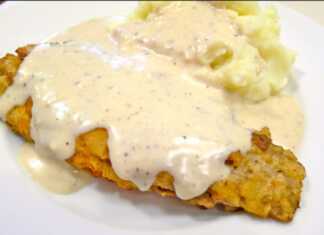 Πανέ Μπριζόλα με Λευκή Σάλτσα