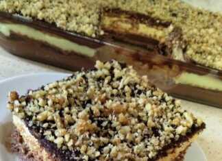 Μπισκοτογλυκό με κρέμα και σοκολάτα