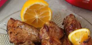 Χοιρινό μελωμένο στο τηγάνι Χοιρινό μελωμένο στο τηγάνι