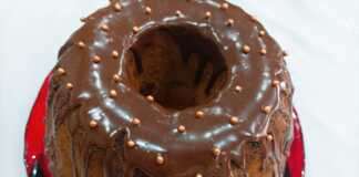 κέικ πορτοκάλι με γλάσο σοκολάτας